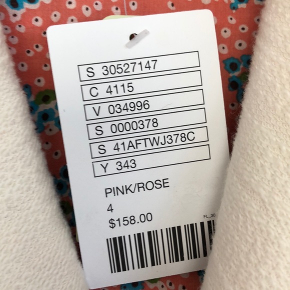 Anthropologie Elevenses Pink & cream tweed jacket. NWT! - Picture 3 of 9